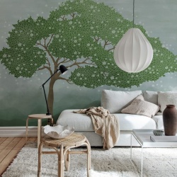 Fototapet, Windy Tree, Green, Rebel Walls