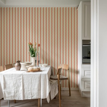 Fototapet, Wobbly Stripe, Red, Rebel Walls - Img 3