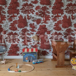 Fototapet, Woodland Toile, Red, Rebel Walls - Img 3