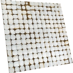 Panou decorativ 3D, Coconut, Bagonjong White, 6 placi 42x42cm, 1.05 mp - Img 4
