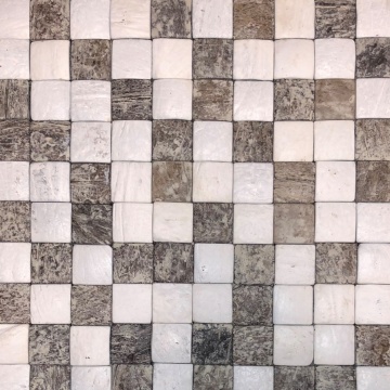 Panou decorativ 3D, Coconut, Honai Mosaic White&Brown, 6 placi 42x42cm, 1.05 mp - Img 11
