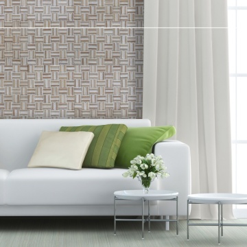 Panou decorativ 3D, Lemn de mango, Limas White Wash, 6 placi 42x42cm, 1.05 mp - Img 5