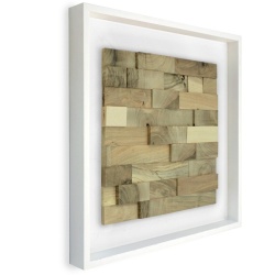 Panou decorativ lemn, Nuc, Skuta Shelter White - Img 2