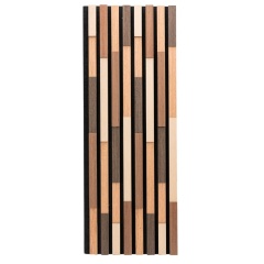 Panou riflaj acustic decorativ, MDF si pasla, AC25, 80x30x1.8cm, Multicolor