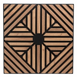 Panou riflaj acustic decorativ, MDF si pasla, AC40, 60x60x1.8cm, Stejar inchis