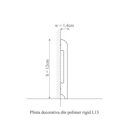 Plinta polimer rigid, Allegria, L13-12x1.4x200 cm - Img 2