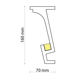 Profil scafa LED KF804 - 16x5.6x200 cm - Img 3