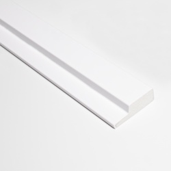 Profil stanga pentru riflaj decorativ 3D Olmo, Alb, 4.2x1.2x270 cm