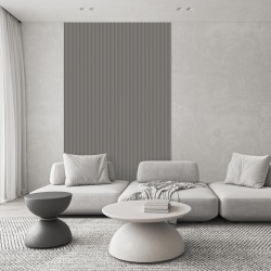 Profil stanga pentru riflaj decorativ Velutto, Misty Grey, 6.6x1.3x270 cm - Img 2