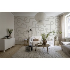 Tapet Artzy Path, Warm Gray, Rebel Walls - Img 3