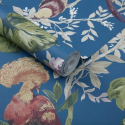 Tapet, Bird Sonnet, Royal Blue Luxury Bird, 1838 Wallcoverings, 7mp / rola - Img 2