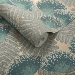 Tapet, Clarice, Emerald Green Luxury Art Deco, 1838 Wallcoverings, 5.3mp / rola - Img 2