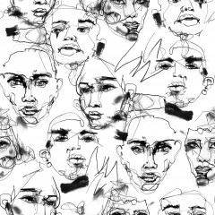 Tapet Fala Bozetto, Graphite, Rebel Walls - Img 2