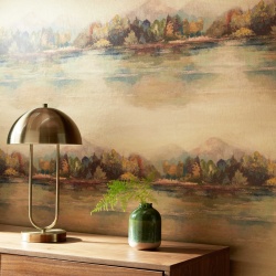 Tapet, Lakeside, Autumn Gold Luxury Landscape, 1838 Wallcoverings, 5.3mp / rola