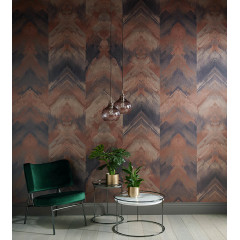 Tapet Reflections, Copper Luxury Geometric, 1838 Wallcoverings, 6.5mp / rola - Img 1
