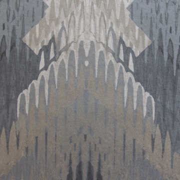 Tapet, Reflections, Pewter Silver Luxury Geometric, 1838 Wallcoverings, 6.5mp / rola - Img 2