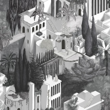 Tapet Toledo, Graphite, Rebel Walls, 5 mp / rola - Img 2