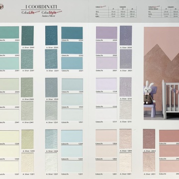 Vopsea decorativa pentru interior, efect I Coordinati – CeboLife Active, CeboStyle Antico Silver Active, finsaj metalic - Img 7