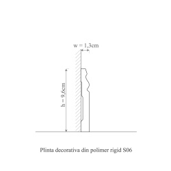Ancadrament usa polimer rigid, Manavi, S6-9.6x1.3x200 cm - Img 2