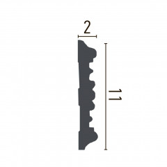 Brau decorativ din poliuretan Flexibil CR732F - 11x2x200 cm - Img 2