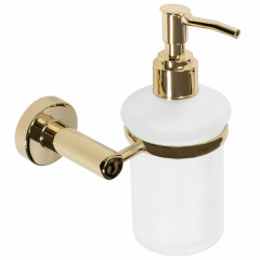 Dozator sapun lichid Rea 322212A finisaj alb - auriu - Img 1