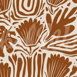 Fototapet, Abstract Blossoms, Terracotta, Rebel Walls - Img 2