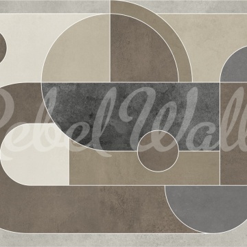 Fototapet, Abstract Geometry, Greige, Rebel Walls - Img 2
