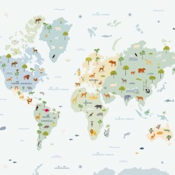 Fototapet Animal Map, Prisma, Coordonne