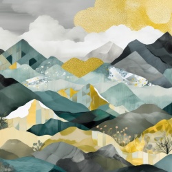 Fototapet Artistic Montagne et Ciel Placage Rêve MP102