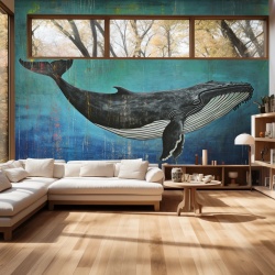 Fototapet Artistic Profond Baleine Rêve PB104 - Img 2