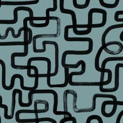 Fototapet, Artzy Lines, Petrol, Rebel Walls - Img 5