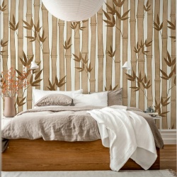 Fototapet, Bamboo Forest, Brown, Rebel Walls