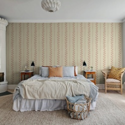 Fototapet, Bayleaf Stripe, Pink, Rebel Walls