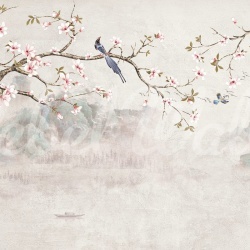Fototapet, Bird Tree, Pastel, Rebel Walls - Img 2