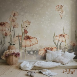 Fototapet, Bloomy Fields of Marion, Gray Green, Rebel Walls