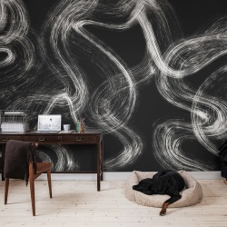 Fototapet, Blurry Stripes, Black, Rebel Walls
