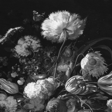 Fototapet, Bold Bouquet, Black, Rebel Walls - Img 2