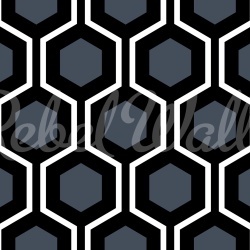Fototapet, Bold Hexagon, Blue, Rebel Walls - Img 2