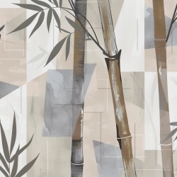 Fototapet Botanic Marron et Beige Zen Rêve MZ200