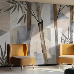 Fototapet Botanic Marron et Beige Zen Rêve MZ200 - Img 2