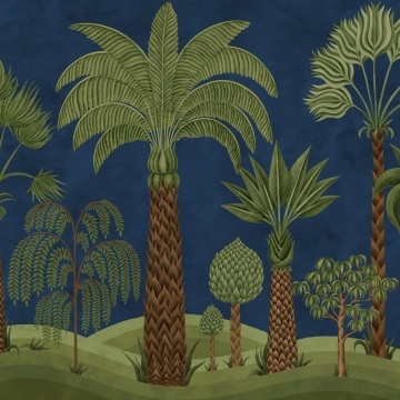 Fototapet, Botanical Bliss, Dark Blue, Rebel Walls - Img 2