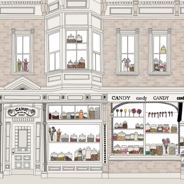 Fototapet, Candyshop, Beige, Rebel Walls - Img 2