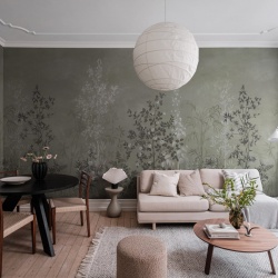 Fototapet, Chinoiserie Haze Green, Rebel Walls