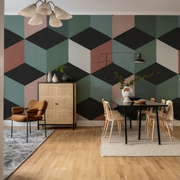 Fototapet, Colorful Rombs, Green, Rebel Walls - Img 3