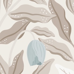 Fototapet, Cool Flora, Beige & Blue, Rebel Walls - Img 2