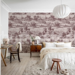 Fototapet, Countryside Toile, Cambridge Red, Rebel Walls