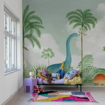 Fototapet, Dinosaur World, Green, Rebel Walls - Img 3