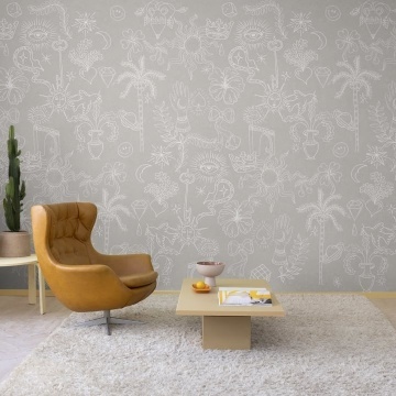 Fototapet, Doodle, Beige, Rebel Walls - Img 3