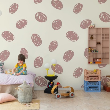 Fototapet, Doodle Dots, Pink, Rebel Walls - Img 3