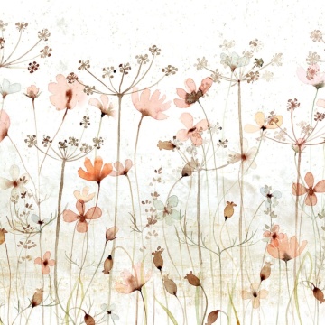 Fototapet, Dreamy Meadow, Red, Rebel Walls - Img 2